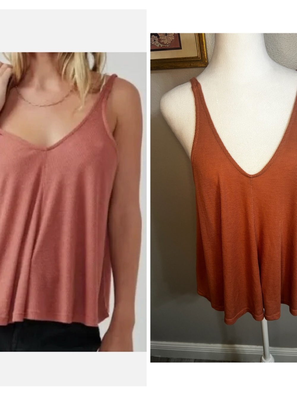 Free People Dani Tank Heather oversized Wind Blush ribbed NWT Small
Oversized - Picture 10 of 10